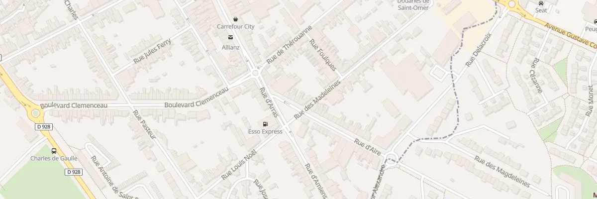 Plan du 10 Rue d’Aire à Saint-Omer