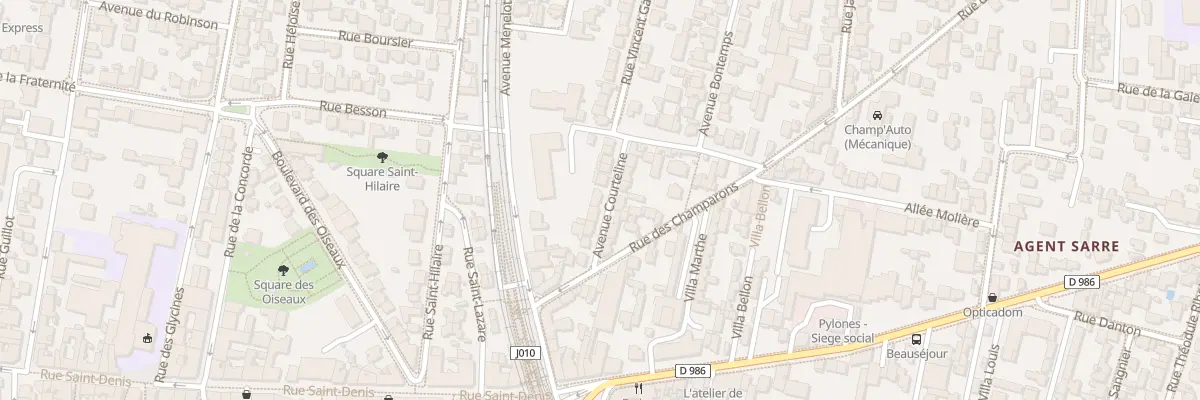 Plan du 9 Av Courteline à Colombes