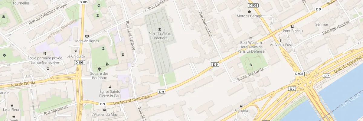 Plan du 33 Bd Saint-Denis à Courbevoie