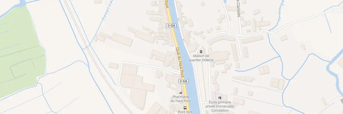 Plan du 36 Quai du Haut Pont à Saint-Omer