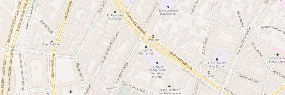 Plan du 69 Rue Michel-Ange à Paris 16e Arrondissement
