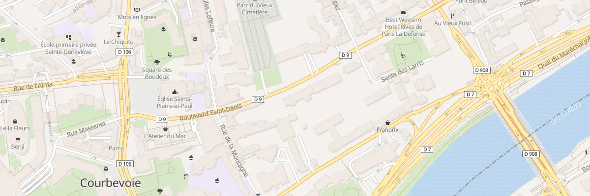 Plan du 52 Bd Saint-Denis à Courbevoie