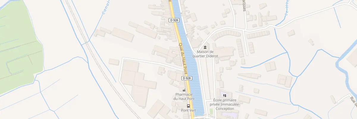 Plan du 34 Quai du Haut Pont à Saint-Omer