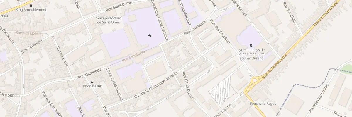 Plan du 20B Rue de la Commune de Paris à Saint-Omer