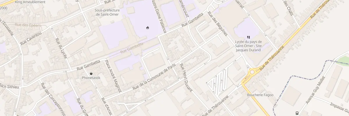 Plan du 14 Rue de la Commune de Paris à Saint-Omer