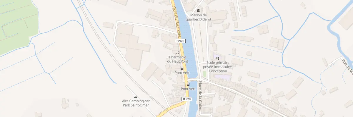 Plan du 22 Quai du Haut Pont à Saint-Omer