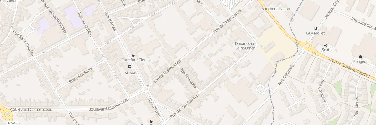 Plan du 23 Rue de Thérouanne à Saint-Omer