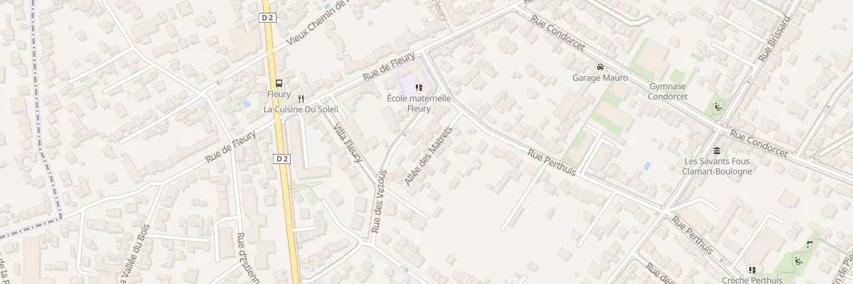 Plan du 8 All des Matrets à Clamart