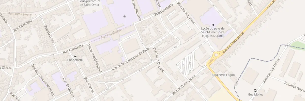 Plan du 55 Rue de la Commune de Paris à Saint-Omer