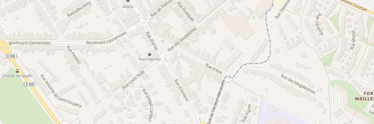 Plan du 7 Rue d’Aire à Saint-Omer