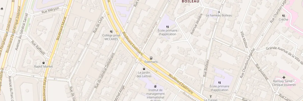 Plan du 78 Bd Exelmans à Paris 16e Arrondissement
