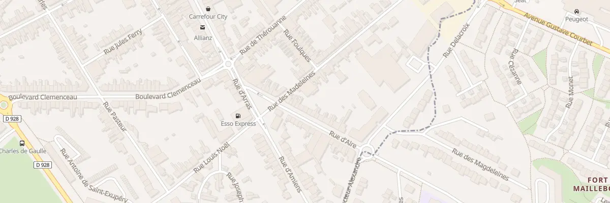 Plan du 20B Rue d’Aire à Saint-Omer