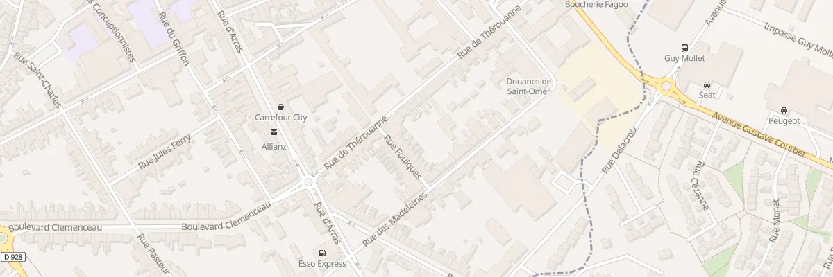 Plan du 10 Rue Foulques à Saint-Omer