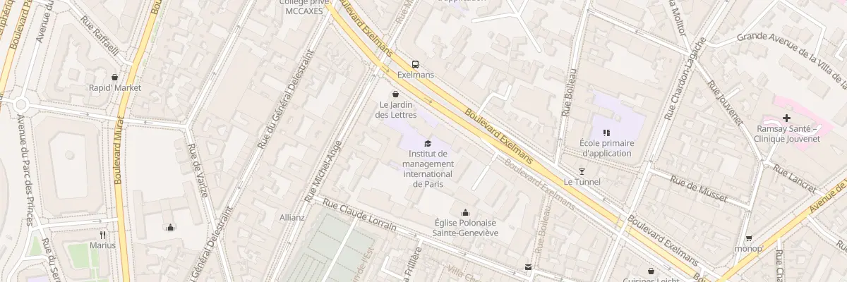 Plan du 57B Bd Exelmans à Paris 16e Arrondissement