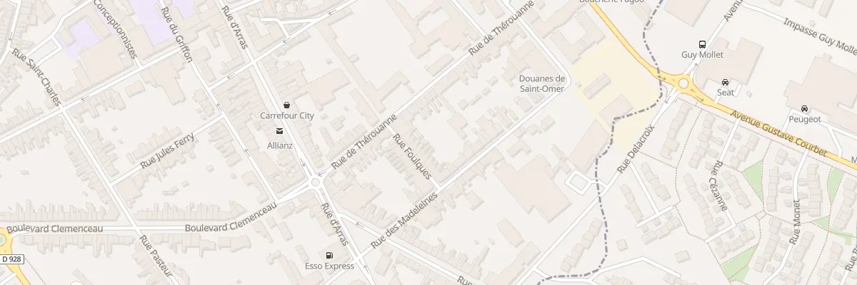 Plan du 12 Rue Foulques à Saint-Omer