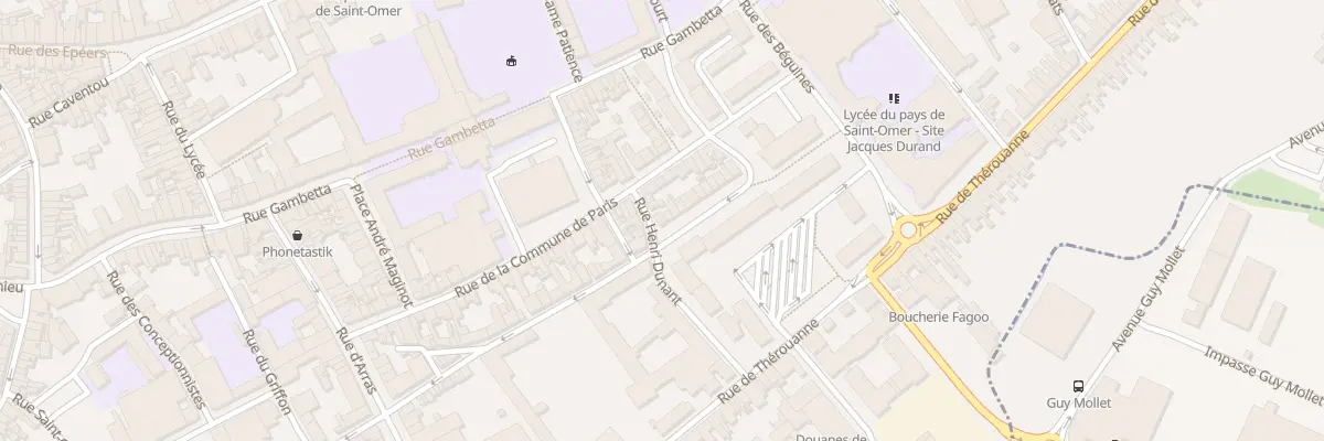 Plan du 4 Rue Henri Dunant à Saint-Omer