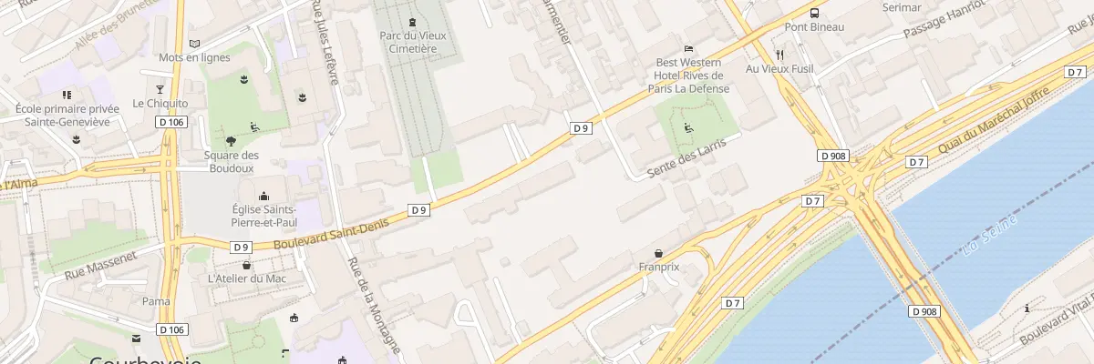 Plan du 56 Bd Saint-Denis à Courbevoie