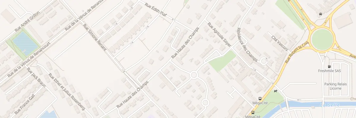Plan du 1 Rue des Cottages du Plateau à Amiens