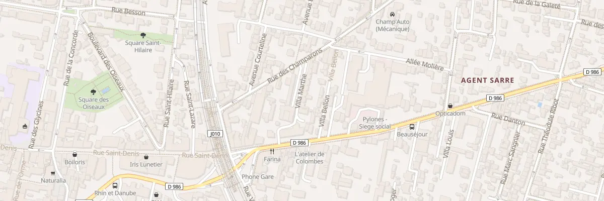 Plan du 17 Av de l’Agent Sarre à Colombes