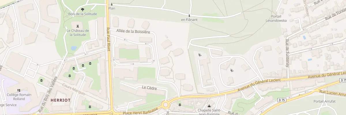 Plan du 7 All La Boissiere au Plessis-Robinson