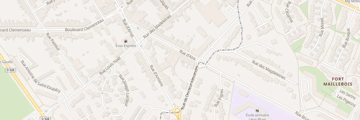 Plan du 17 Rue d’Aire à Saint-Omer