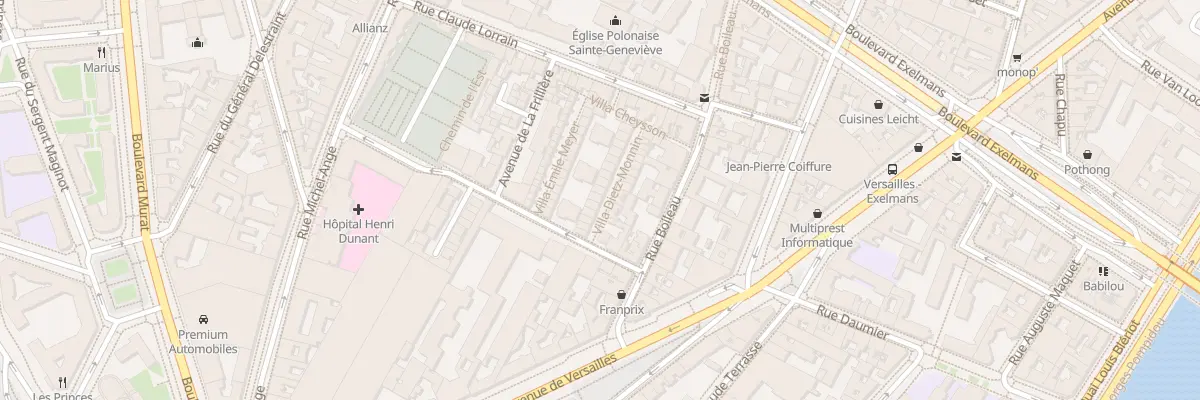 Plan du 20 Vla Dietz-Monnin à Paris 16e Arrondissement