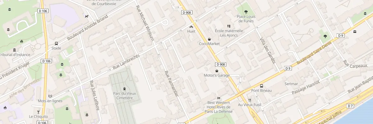 Plan du 73 Bd Saint-Denis à Courbevoie