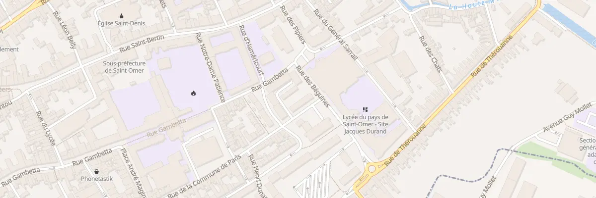 Plan du 34 Rue de la Commune de Paris à Saint-Omer
