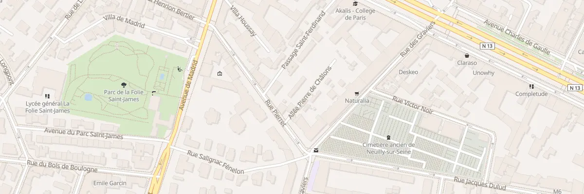 Plan du 18 Rue Pierret à Neuilly-sur-Seine
