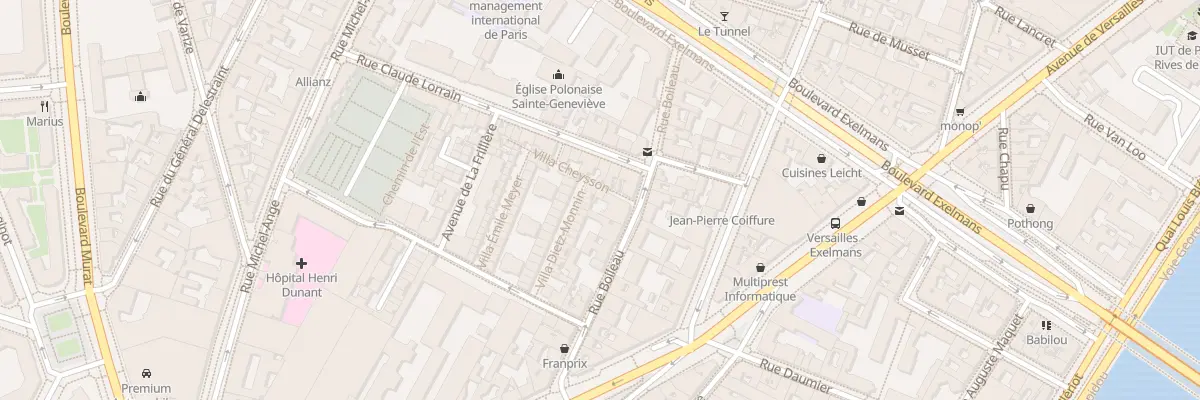 Plan du 14 Vla Cheysson à Paris 16e Arrondissement