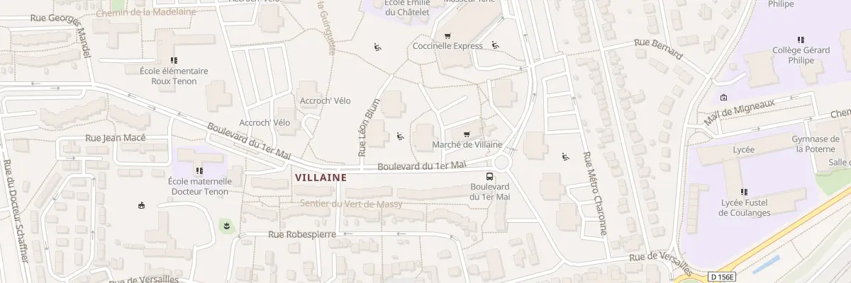 Plan du 1 Rue Maurice Thorez à Massy