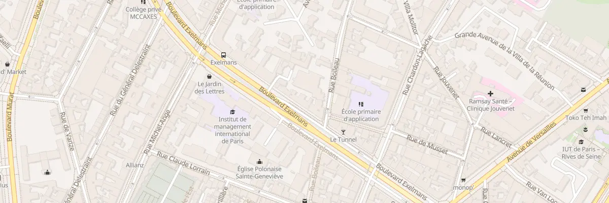 Plan du 56 Bd Exelmans à Paris 16e Arrondissement