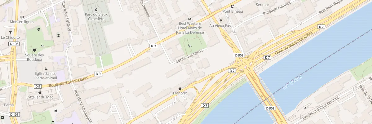Plan du 8 Pas Larris à Courbevoie