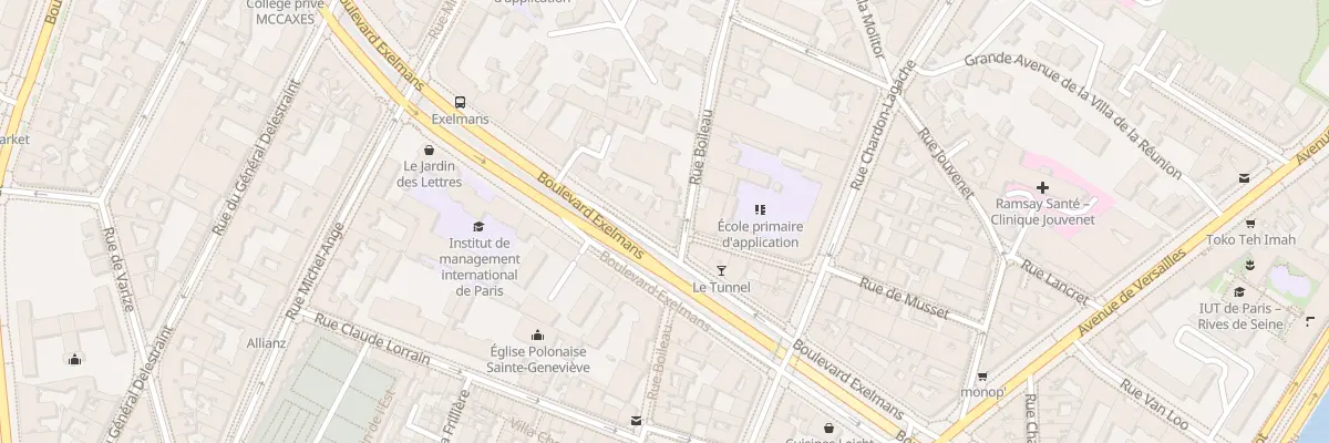 Plan du 54 Bd Exelmans à Paris 16e Arrondissement
