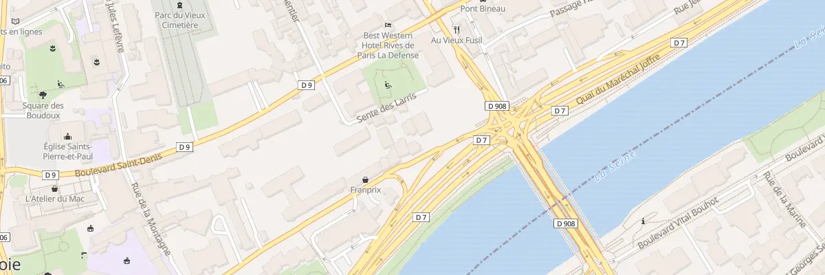 Plan du 12 Vc Sainte des Larris à Courbevoie