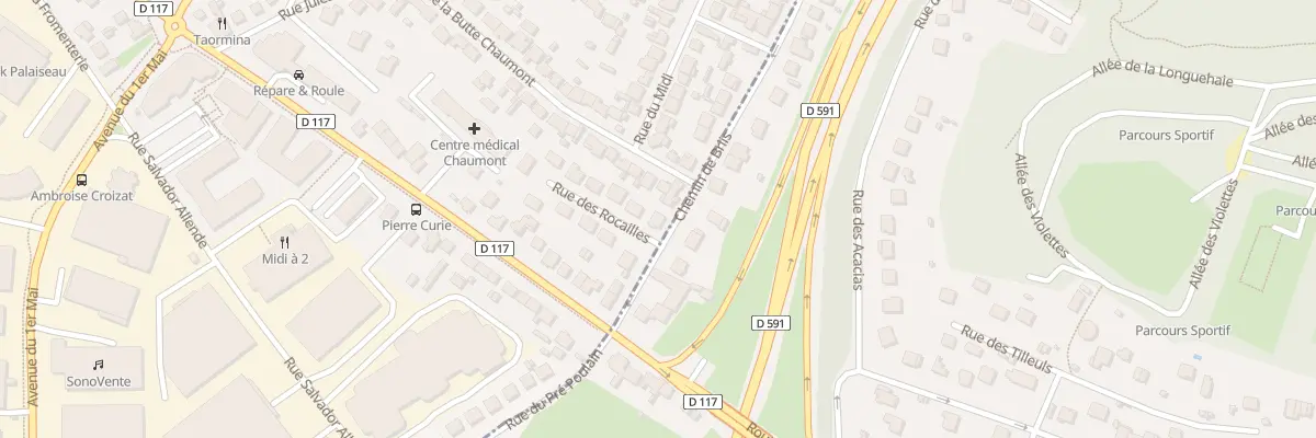 Plan du 2 Rue des Rocailles à Palaiseau
