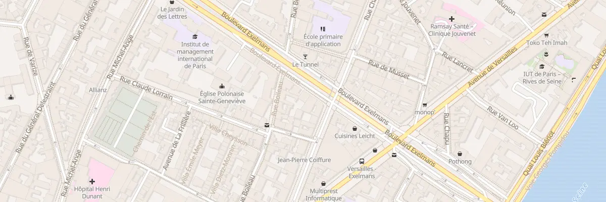 Plan du 37 Bd Exelmans à Paris 16e Arrondissement