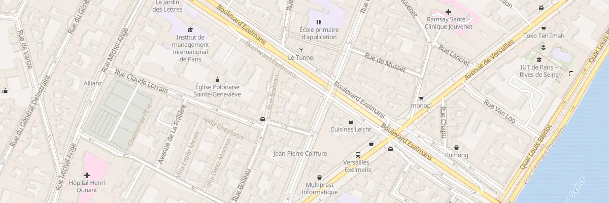 Plan du 35 Bd Exelmans à Paris 16e Arrondissement