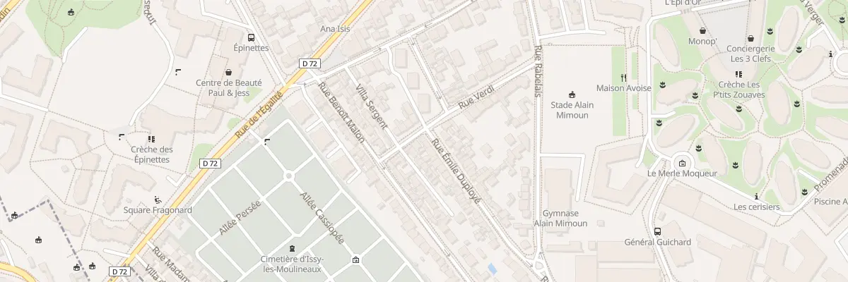 Plan du 18 Rue Emile Duployé à Issy-les-Moulineaux