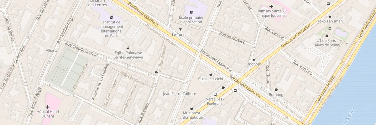 Plan du 33 Bd Exelmans à Paris 16e Arrondissement