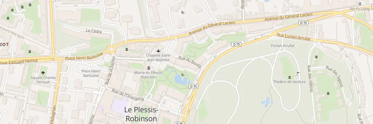 Plan du 3 Rue du Bourg au Plessis-Robinson