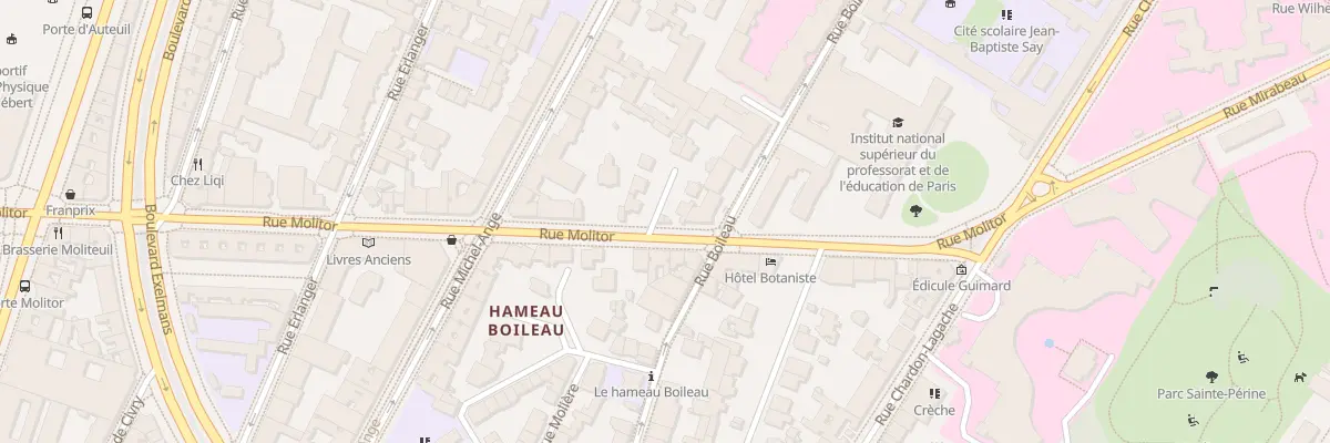 Plan du 18T Rue Molitor à Paris 16e Arrondissement