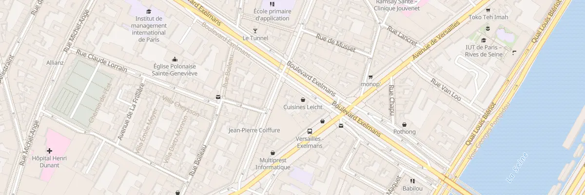 Plan du 29 Bd Exelmans à Paris 16e Arrondissement