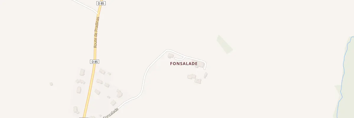 Plan du 5210 Fonsalade à Pradinas