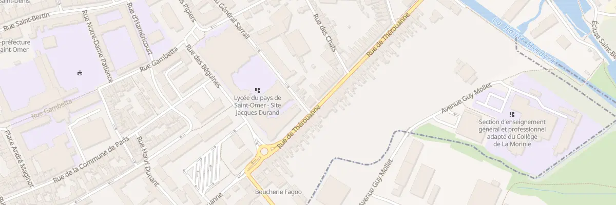 Plan du 36 Rue de Thérouanne à Saint-Omer