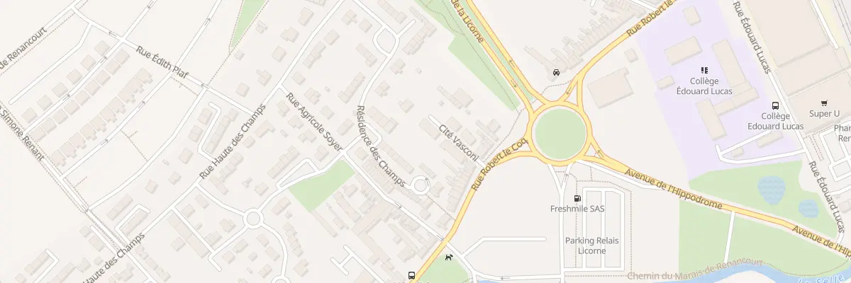 Plan du 350 Rue Robert Lecoq à Amiens