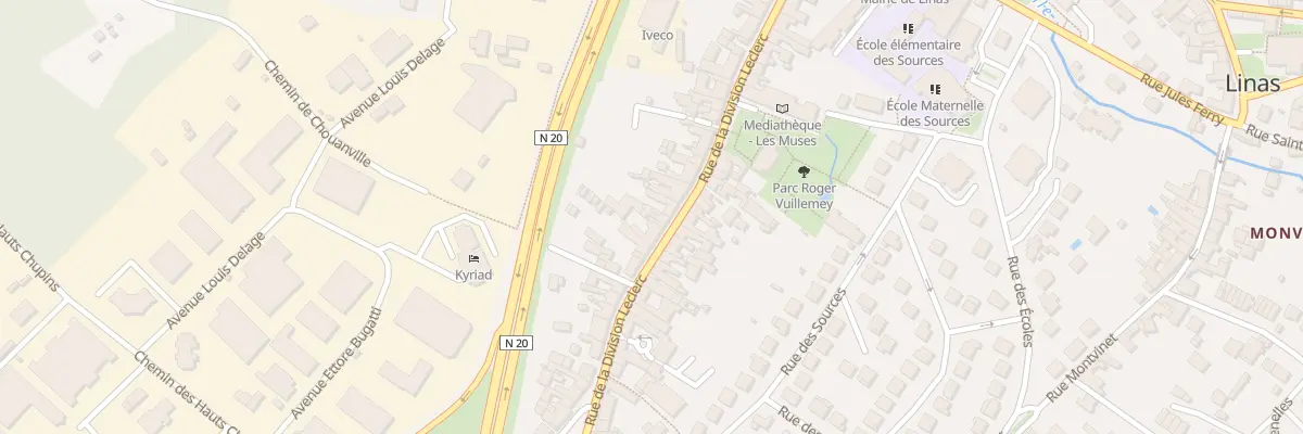 Plan du 90 Rue de la Division Leclerc à Linas