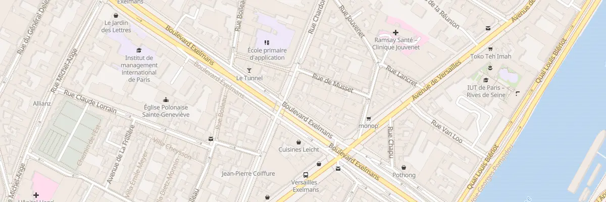 Plan du 36 Bd Exelmans à Paris 16e Arrondissement