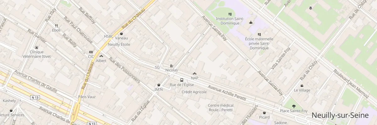 Plan du 16 Rue de l’Eglise à Neuilly-sur-Seine