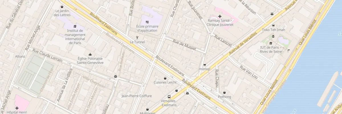 Plan du 34 Bd Exelmans à Paris 16e Arrondissement